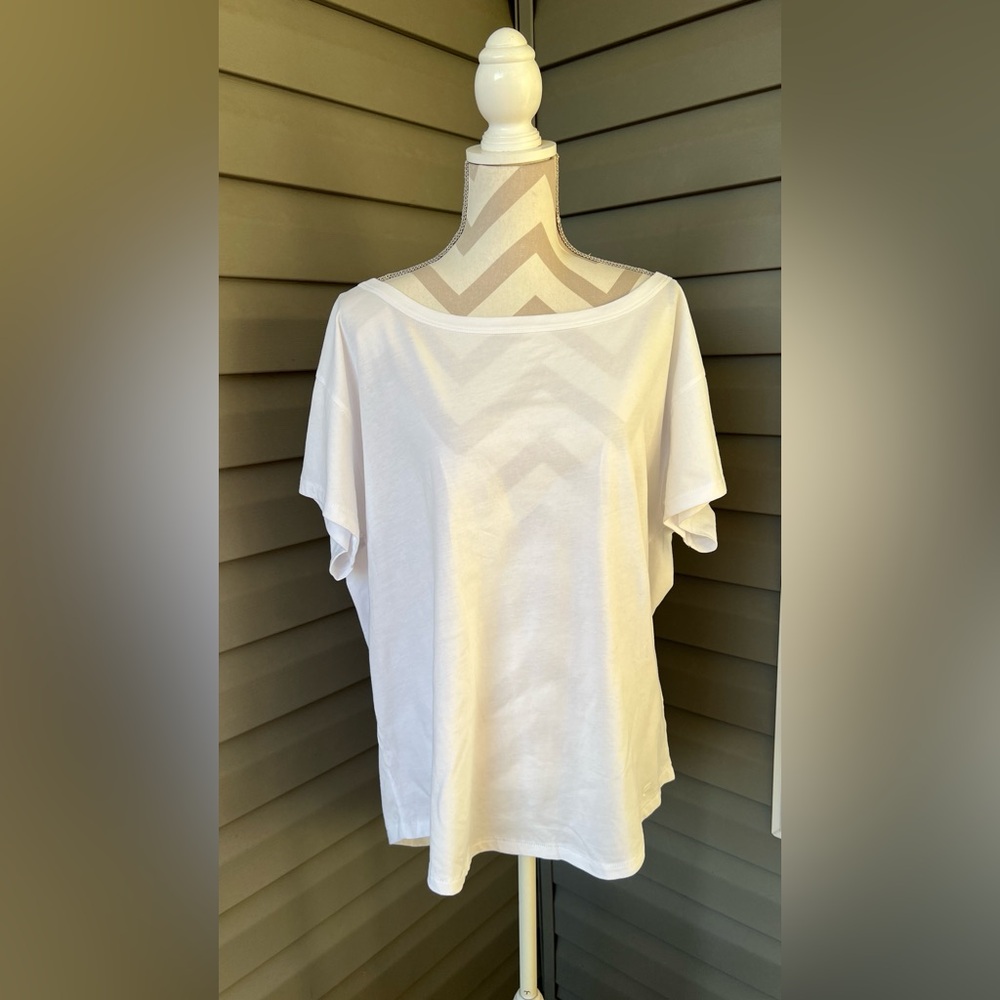 NWT- Fabletics Greta Off Shoulder Tee Sz L